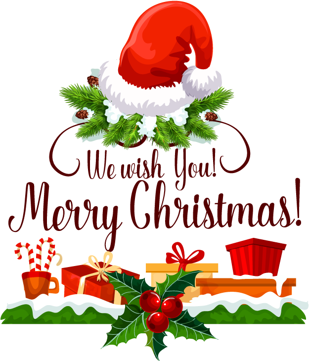 Free Merry Christmas And Happy Holidays (1024x768), Png Download