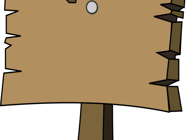 Wood Clipart Blank Welcome Sign - Cartoon Sign Transparent Background (640x480), Png Download