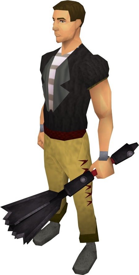 Off Hand Black Mace The Runescape - Cosplay (450x892), Png Download