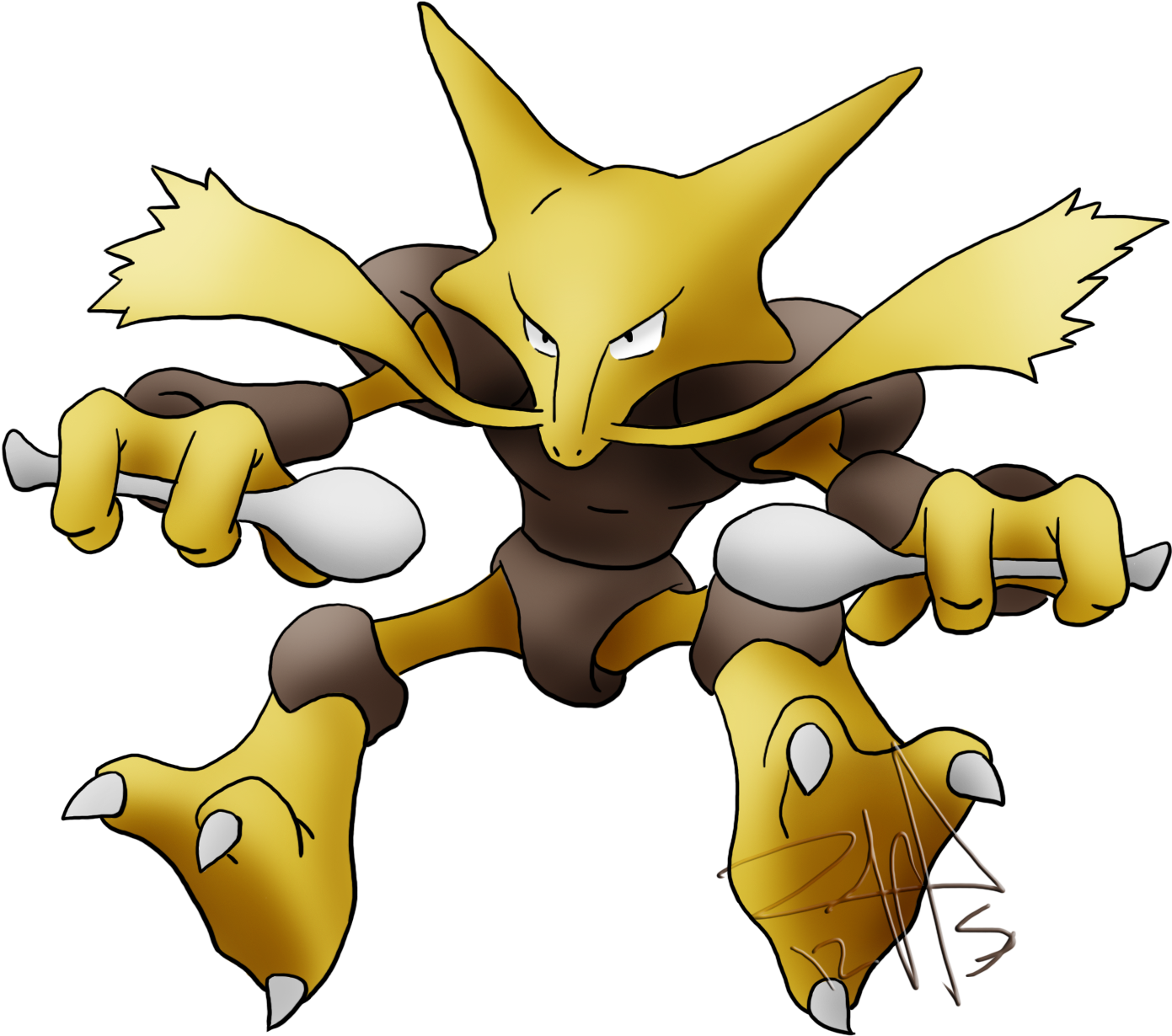 Pkmn Zatara - Alakazam Pokemon (1423x1260), Png Download