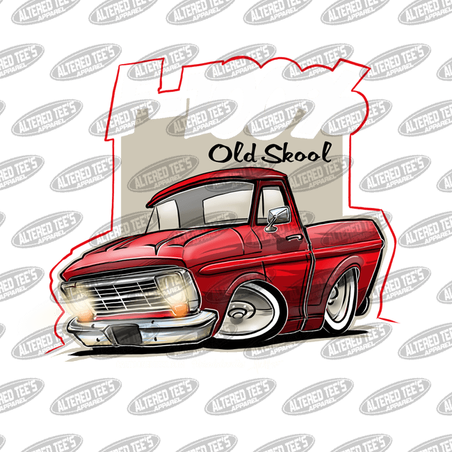 68 Ford Truck Red - Clothing (650x650), Png Download