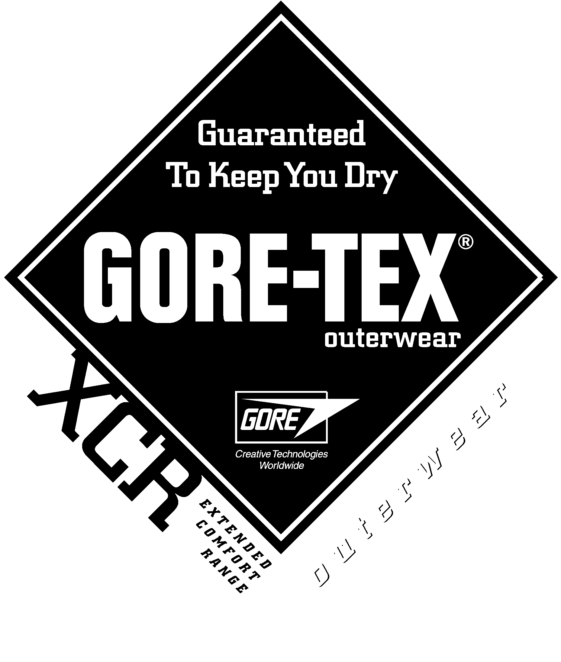 Gore-tex Outwear Xcr Logo Black And White - Gore Tex (2400x2400), Png Download