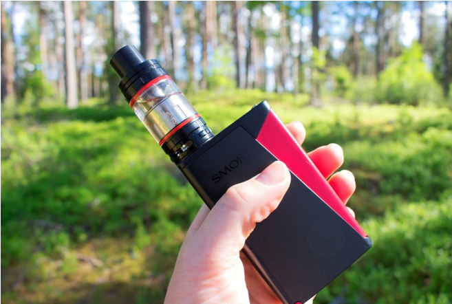 The Smok H Priv, A 220w Vw/tc Box Mod Used By Several - Do You Put Juice In A Vape (756x541), Png Download