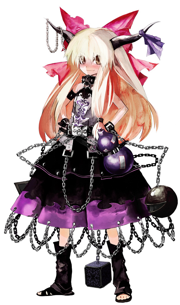 Koumajou Densetsu Png Rendered - Suika Ibuki Koumajou Densetsu (597x1000), Png Download