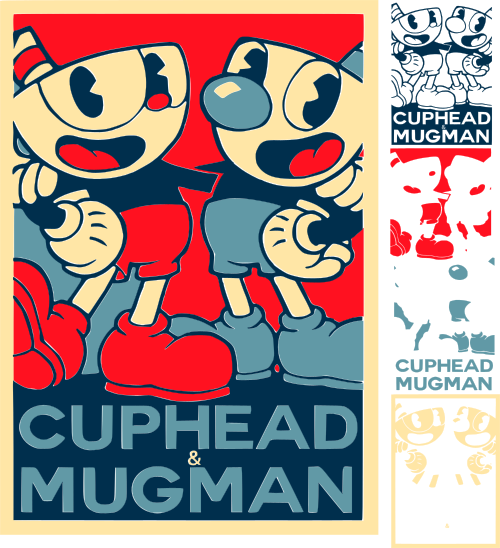 Cuphead And Mugman Change Kcox - Cuphead Faces (500x548), Png Download