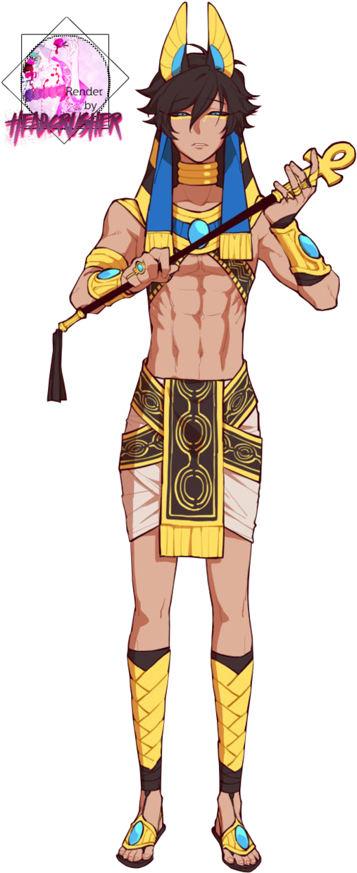 Suggestioncan Anubis Have A T3 Skin Like This Please - Egyptian Anime Boy (585x1365), Png Download