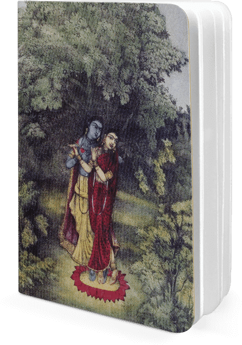 Dailyobjects Indian Mythology Krishna Radha A5 Notebook - Painting (600x700), Png Download