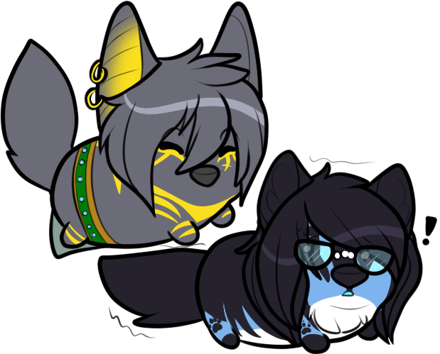 Beany Anubis And Kikimo - Cartoon (619x499), Png Download