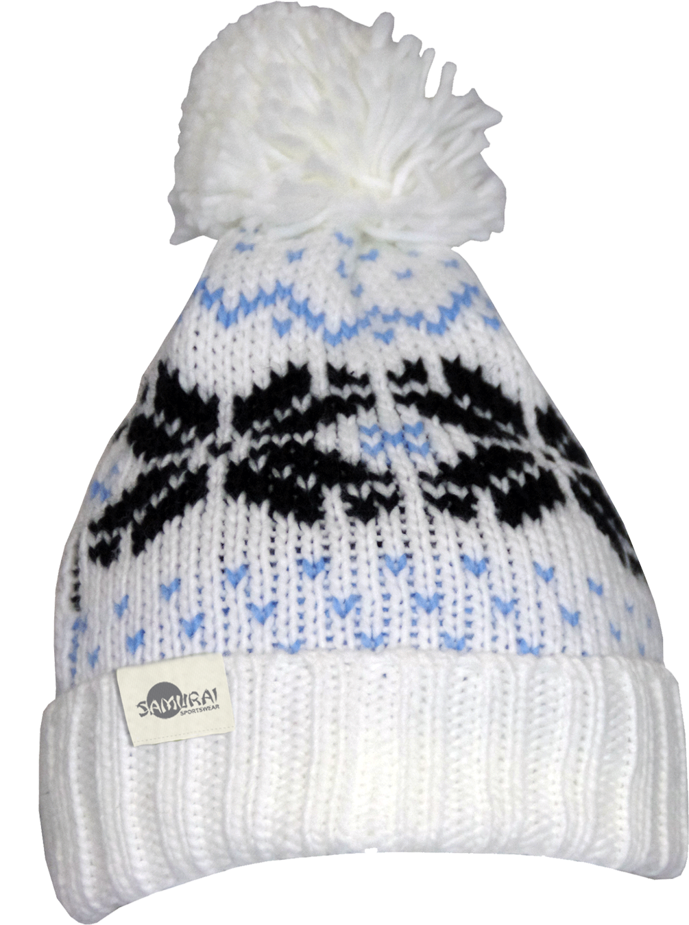 Xmas Bobble Hat Cream/black - Bobble Knit Png (1500x1500), Png Download