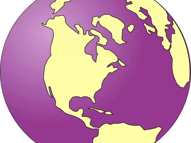 Earth Clipart Purple - Vector Earth Logo Png (640x480), Png Download