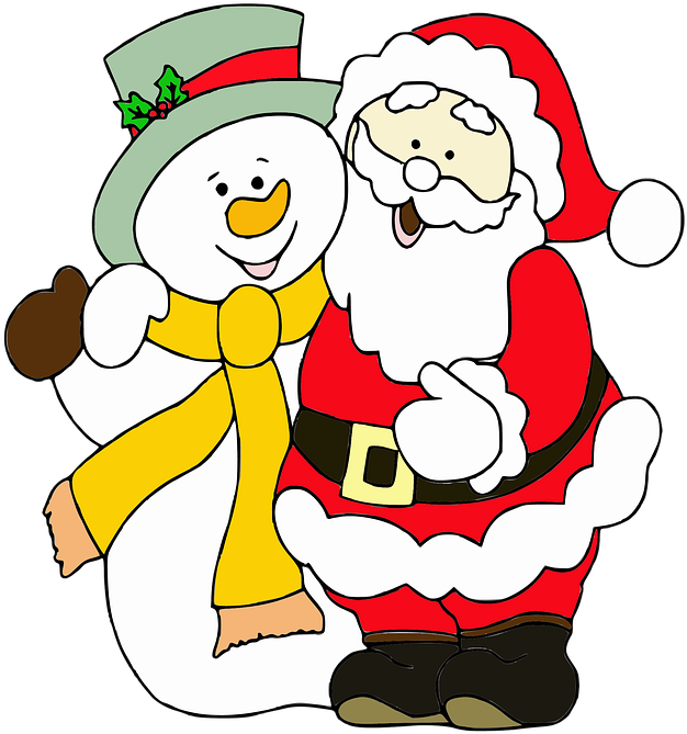 Office Closed - Santa Christmas Clip Art (629x720), Png Download