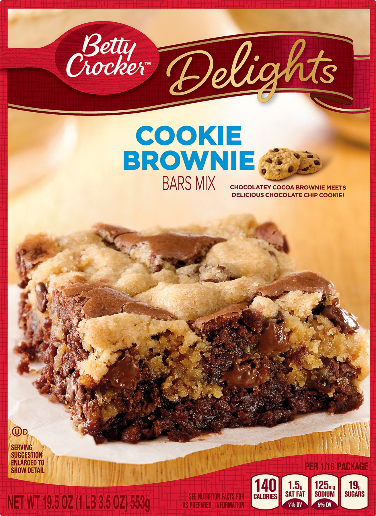 Betty Crocker Delights Dessert Bar Mix Supreme Cookie - Betty Crocker Walnut Brownie Mix (1800x1800), Png Download