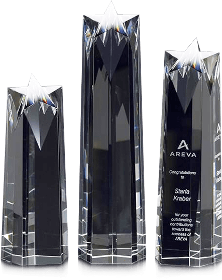 High Quality Crystal Awards & Trophies - Areva (600x600), Png Download