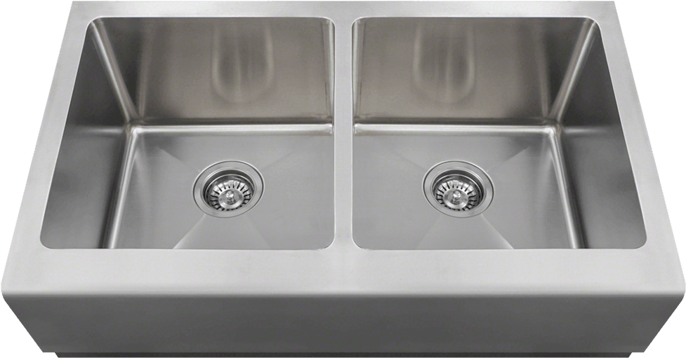 Double Bowl Farm Sink - Sink (1000x800), Png Download