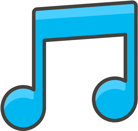 Musical Note Emoji Icon (866x650), Png Download