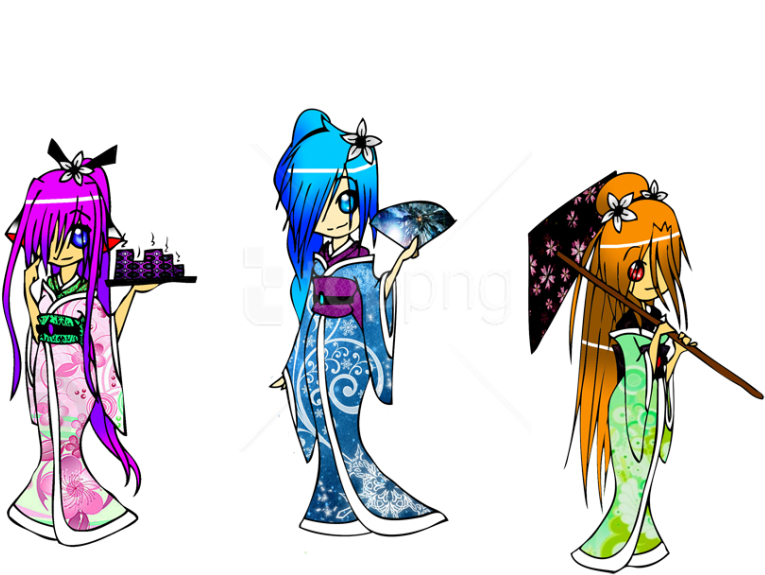 Free Png Kimono Girls Png Images Transparent - Illustration (850x594), Png Download