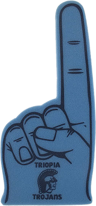 Foam Hand Mitts For Basketball Fans - Foam Finger (700x700), Png Download