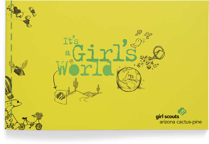 Girl Scouts Of Arizona Print Collateral - Its A Girls World (810x520), Png Download