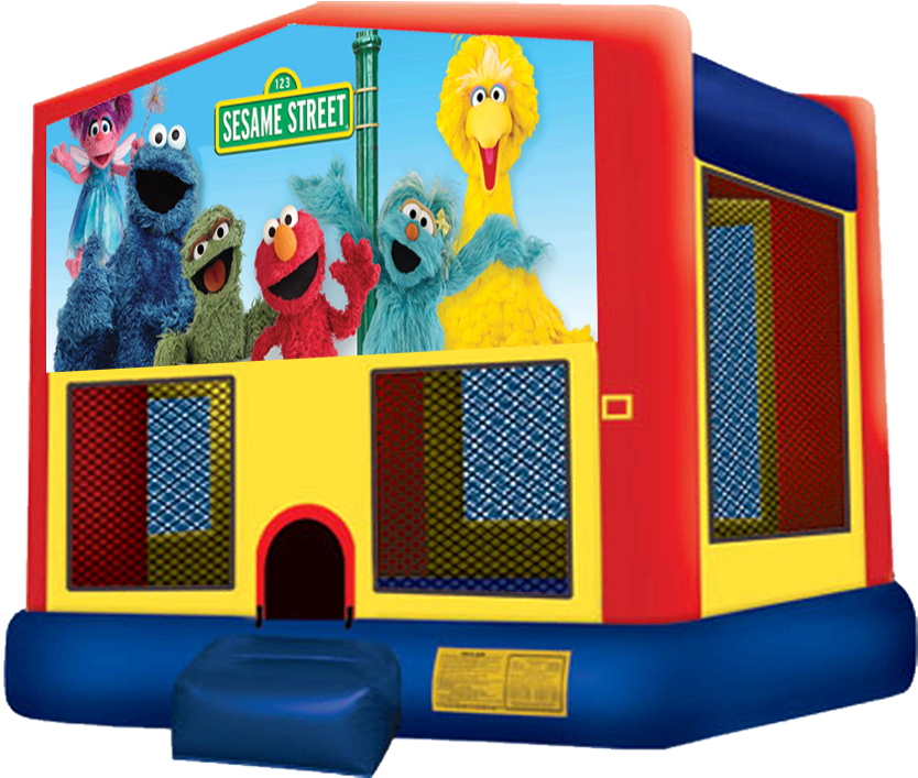 Sesame Street Bounce House Rentals In Austin Texas - Pj Mask Bounce House (864x792), Png Download