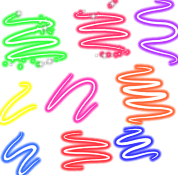 Swirl Light Beams - Neon Light Beams Png (608x600), Png Download