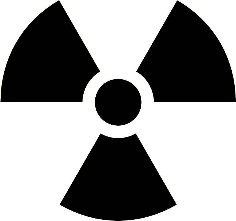 Radiation Png - Radiation Symbol Black And White (827x828), Png Download