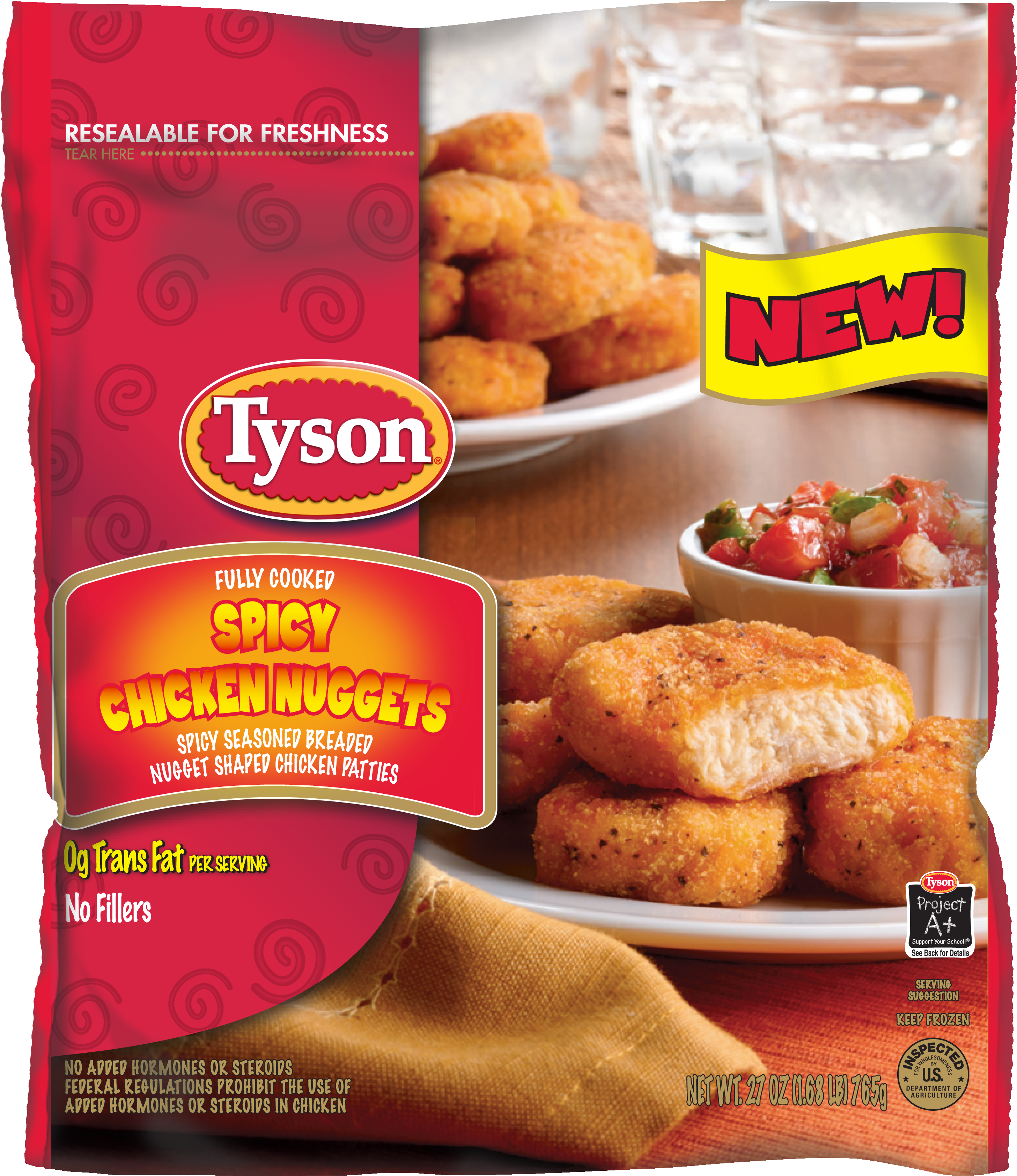 When It Comes To Nuggets, Some Like It Hot - Tyson Spicy Chicken Nuggets (3156x3624), Png Download