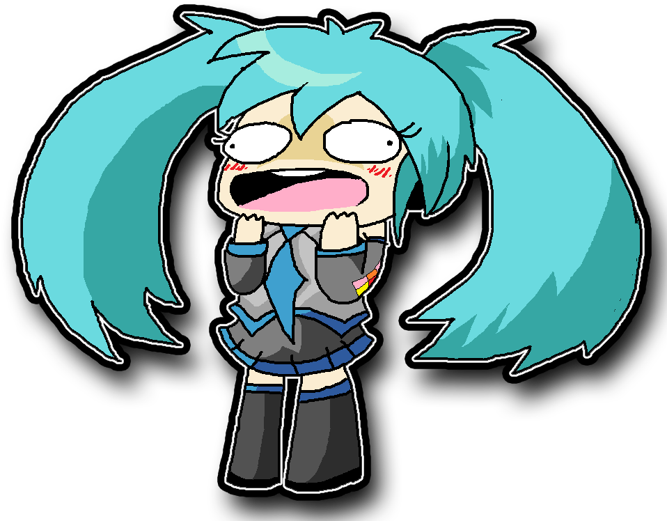 Miku Omg Face By Derp-girl2001 - Miku Omg Face (958x748), Png Download