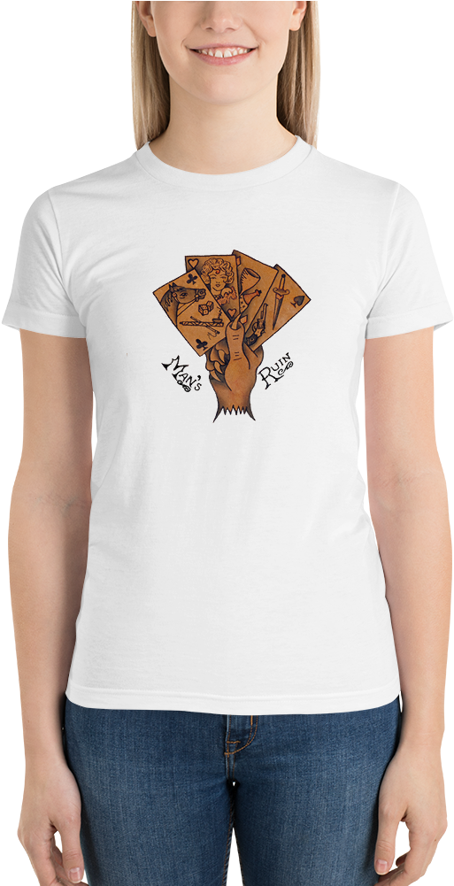 Man's Ruin Bowery Flash Tattoo Short Sleeve Women's - Bob Ross Shirt Womens (1000x1000), Png Download