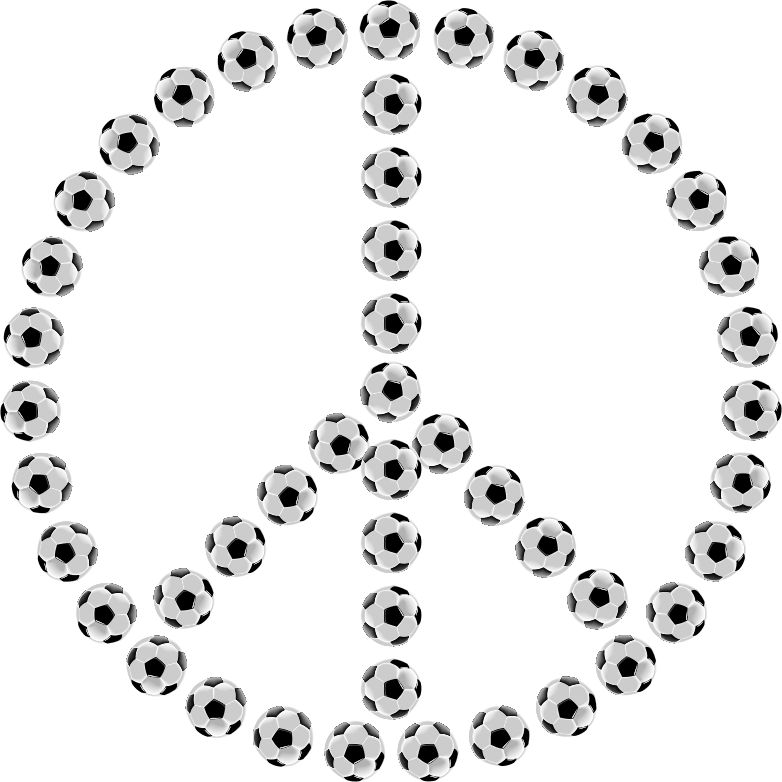 Soccer Ball Peace Sign - Circle (782x782), Png Download