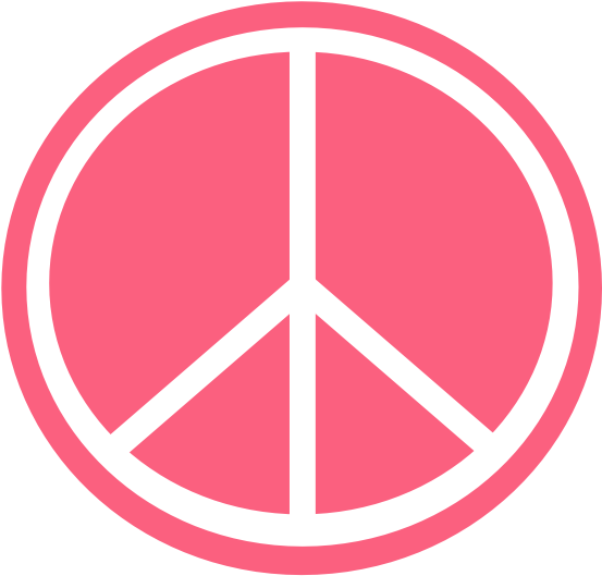 Brink Pink Peace Symbol - Black And Orange Peace Sign (777x1099), Png Download