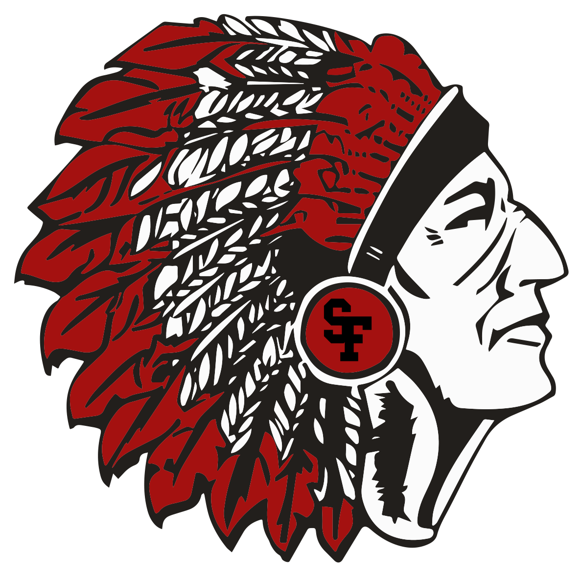 Santa Fe R-x School District Home Of The Chiefs - Albany Warriors (1200x1200), Png Download