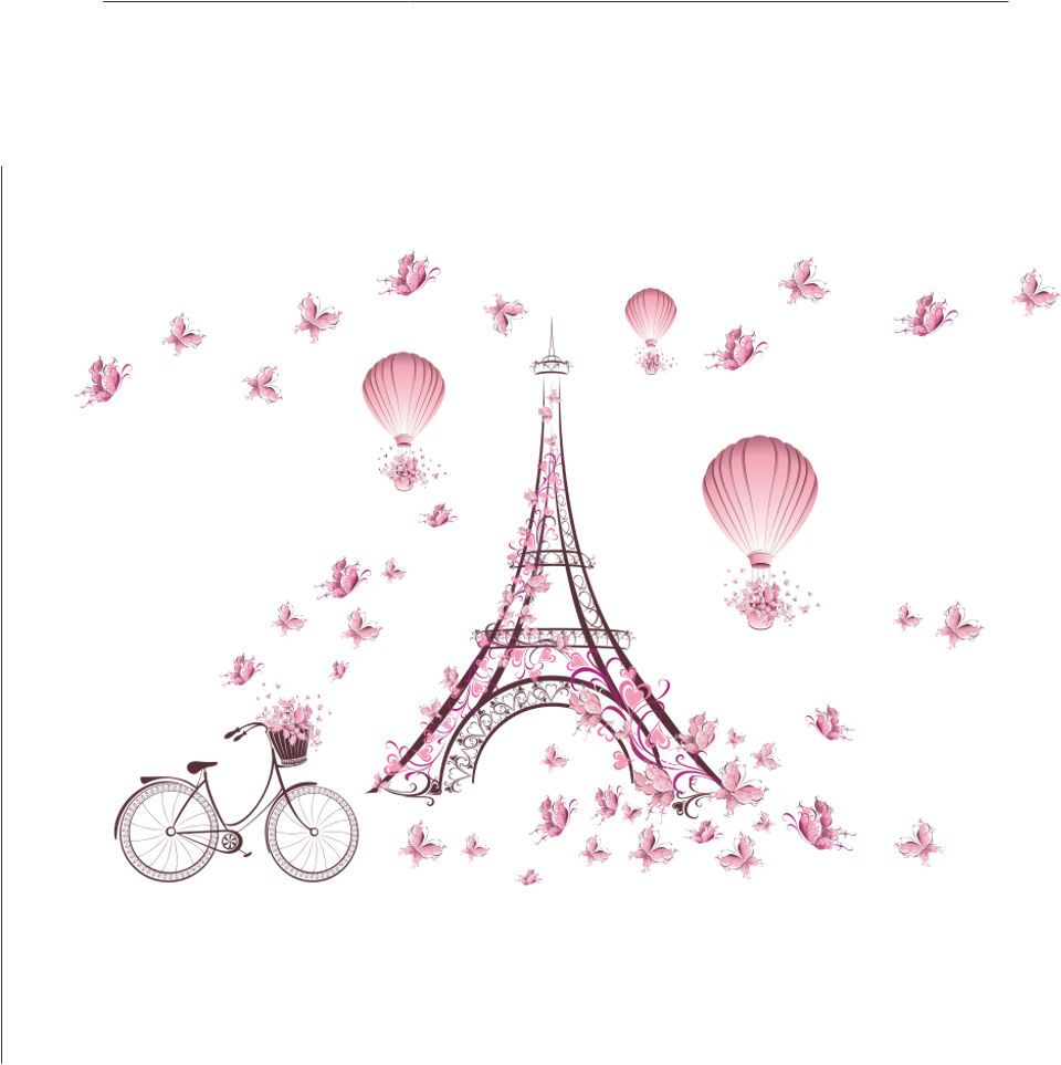 Freetoedit Paris France Torreeiffel - Paris Eiffel Wall Stickers (1024x1024), Png Download