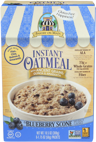 Bakery On Main Instant Oatmeal Gluten Free Blueberry - Muesli (650x650), Png Download