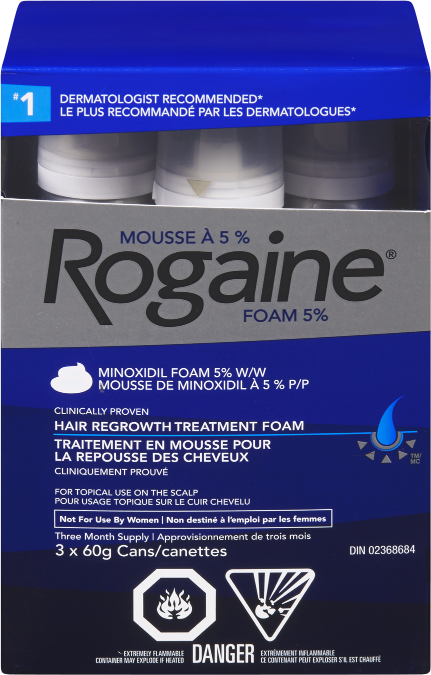 Rogaine Mens 5% Foam - Rogaine Men Foam Png (1500x1500), Png Download
