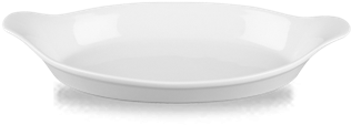 Churchill Cookware White Small Oval Eared Dish - Ceramic (600x600), Png Download