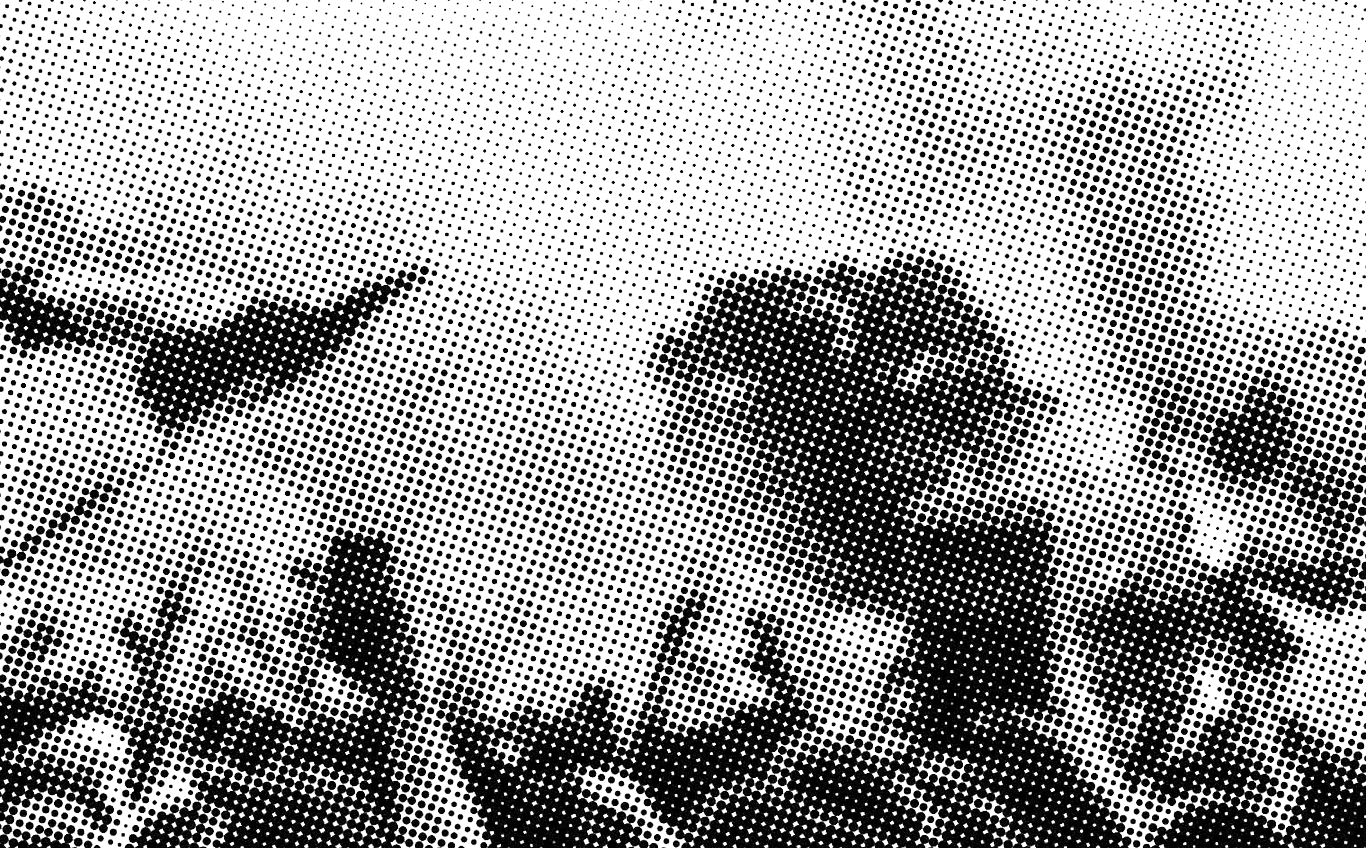 Halftone-future - Monochrome (1366x848), Png Download