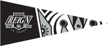 Ontario Reign 10th Anniversary Pennant - Ontario Reign New (500x667), Png Download