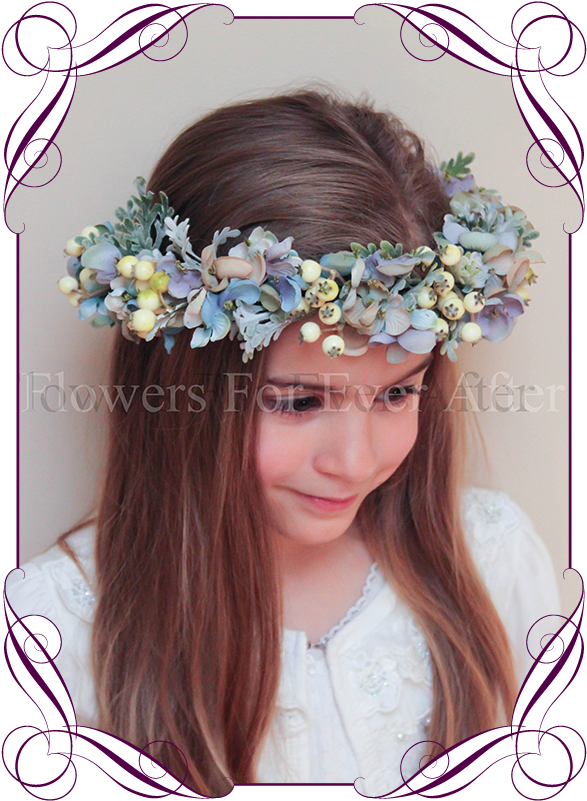 Dusty Pastel Floral Halo Flowers For Ever After Artificial - Rustic Fake Cake For Wedding (608x822), Png Download