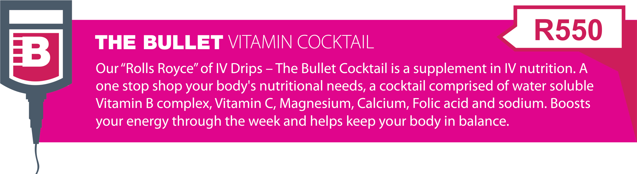 Bullet-drip - Alpha Nutrition (2183x598), Png Download