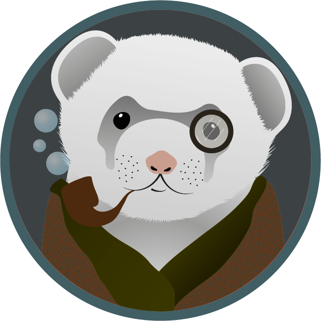 Distinguished Ferret - Ferret Icon (639x639), Png Download
