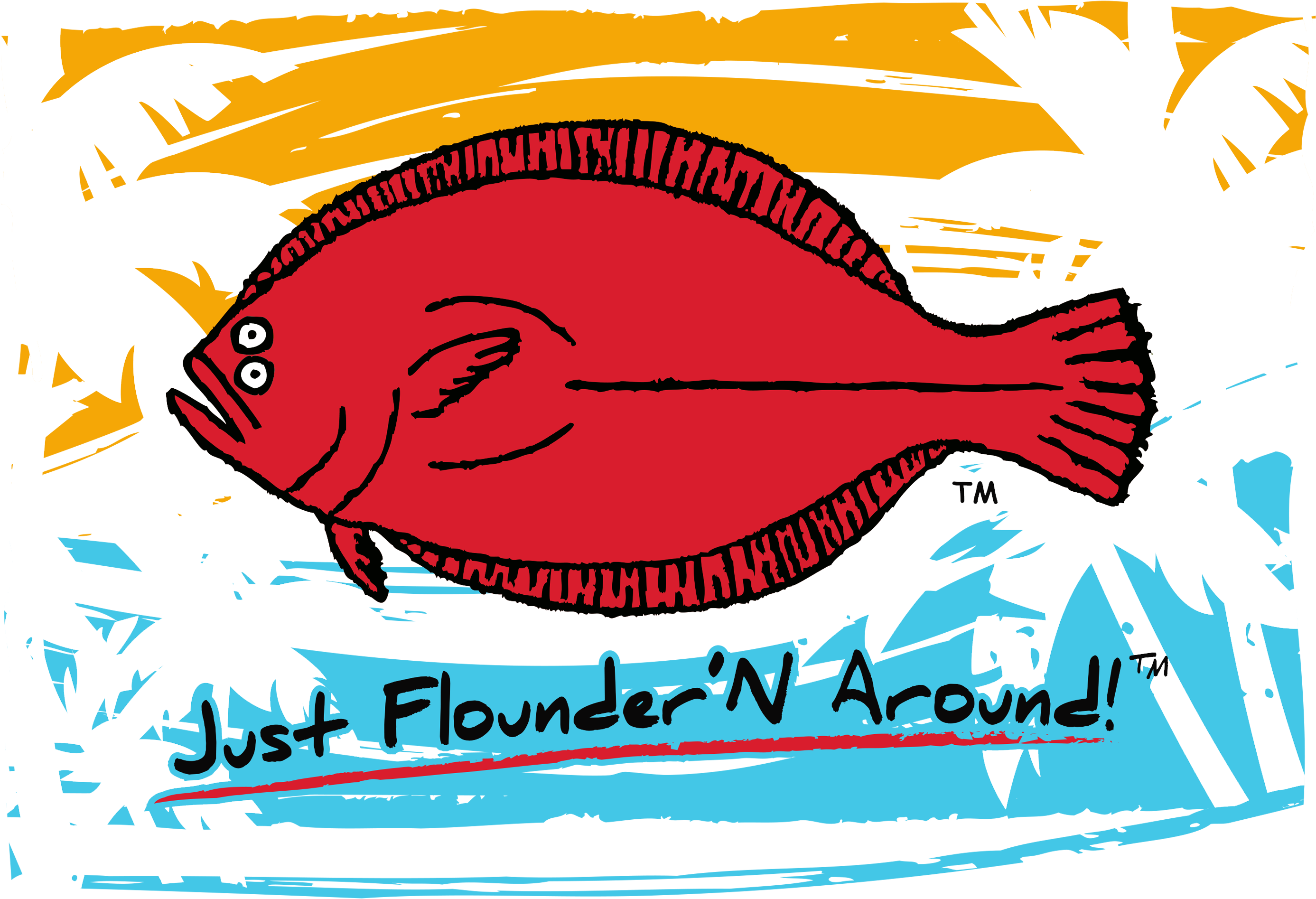 Wave Flounder'n Short Sleeve T Shirt - Coral Reef Fish (3000x3000), Png Download
