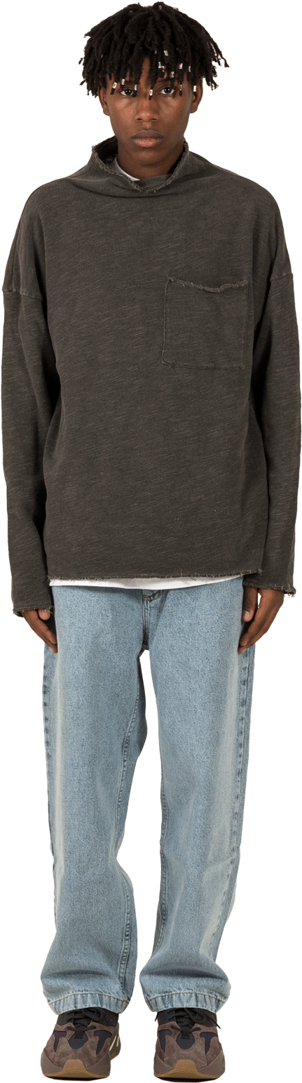 Chamonix Mock Neck Sweat - Gentleman (1333x2000), Png Download
