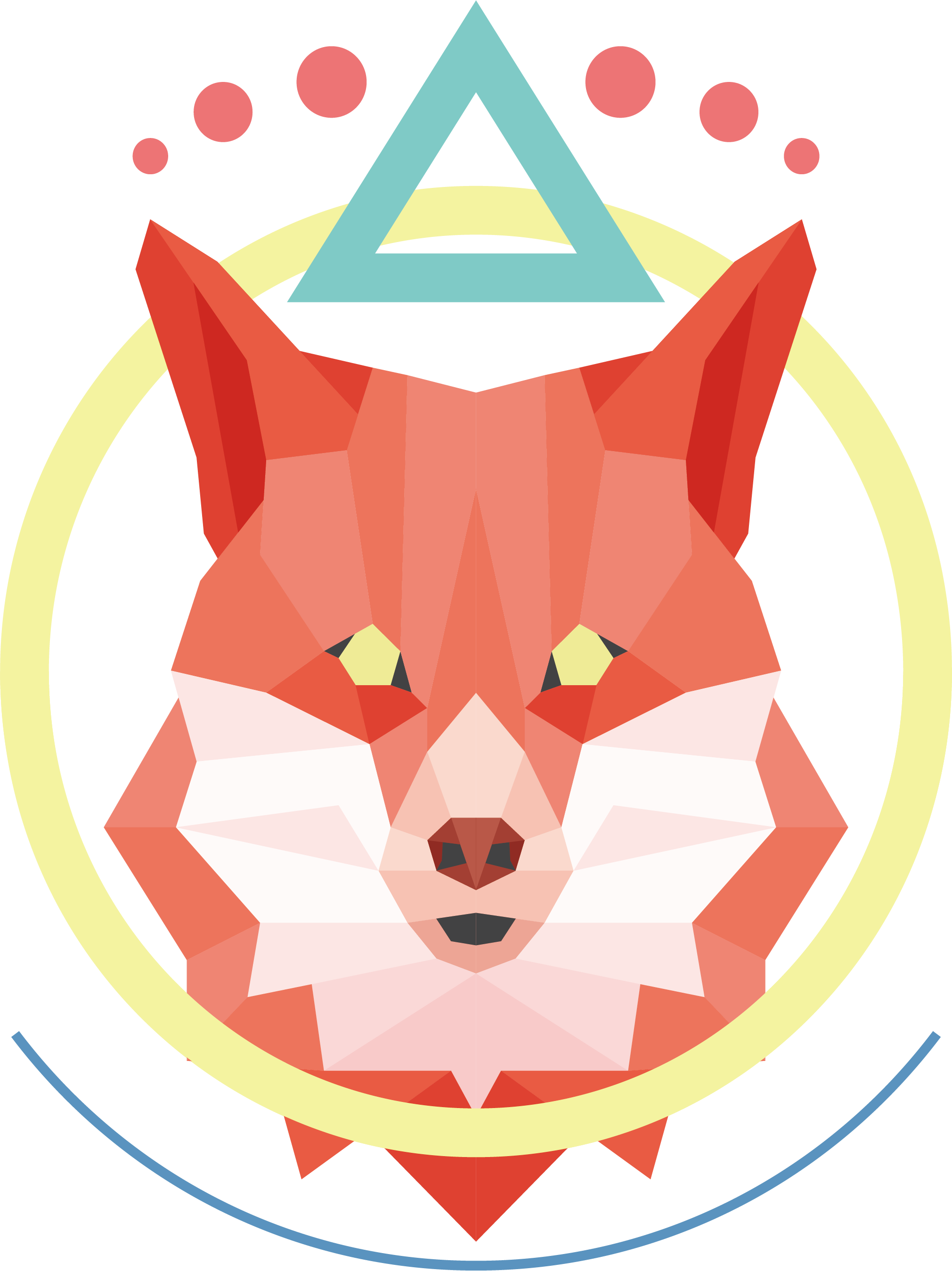 Polygon Clipart Clip Art - Polygonal Arctic Fox (2021x2699), Png Download