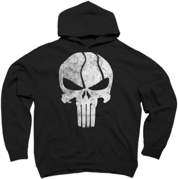 Punisher Skull Grunge - Sad Boi Hours Hoodie (650x650), Png Download