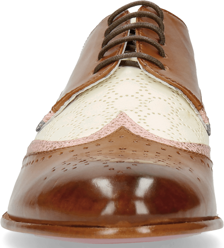Derby Shoes Sally 15 Tan Grafi Rose Gold Perfo Nude - Slip-on Shoe (1024x1024), Png Download
