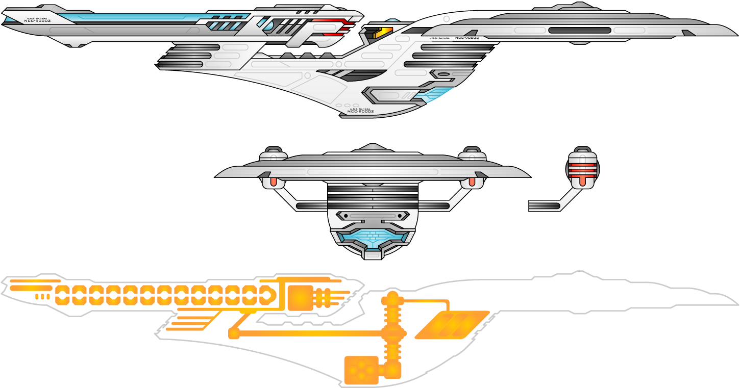Star Trek Starship Concept (1450x761), Png Download