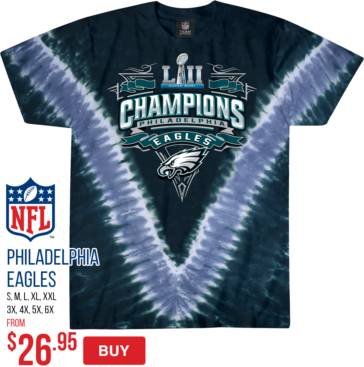 Super Bowl Lii Philadelphia Eagles Champions Tees - Philadelphia Eagles Super Bowl Shirt (1200x1200), Png Download