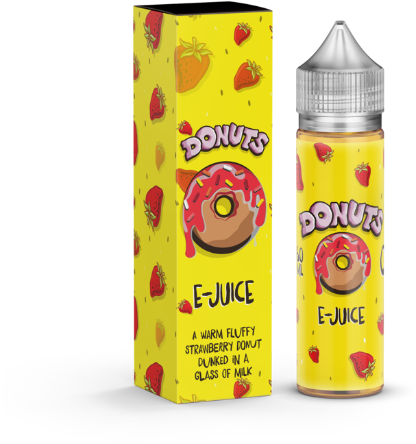 Strawberry Donuts - Blueberry Donuts By Marina Vape (750x750), Png Download