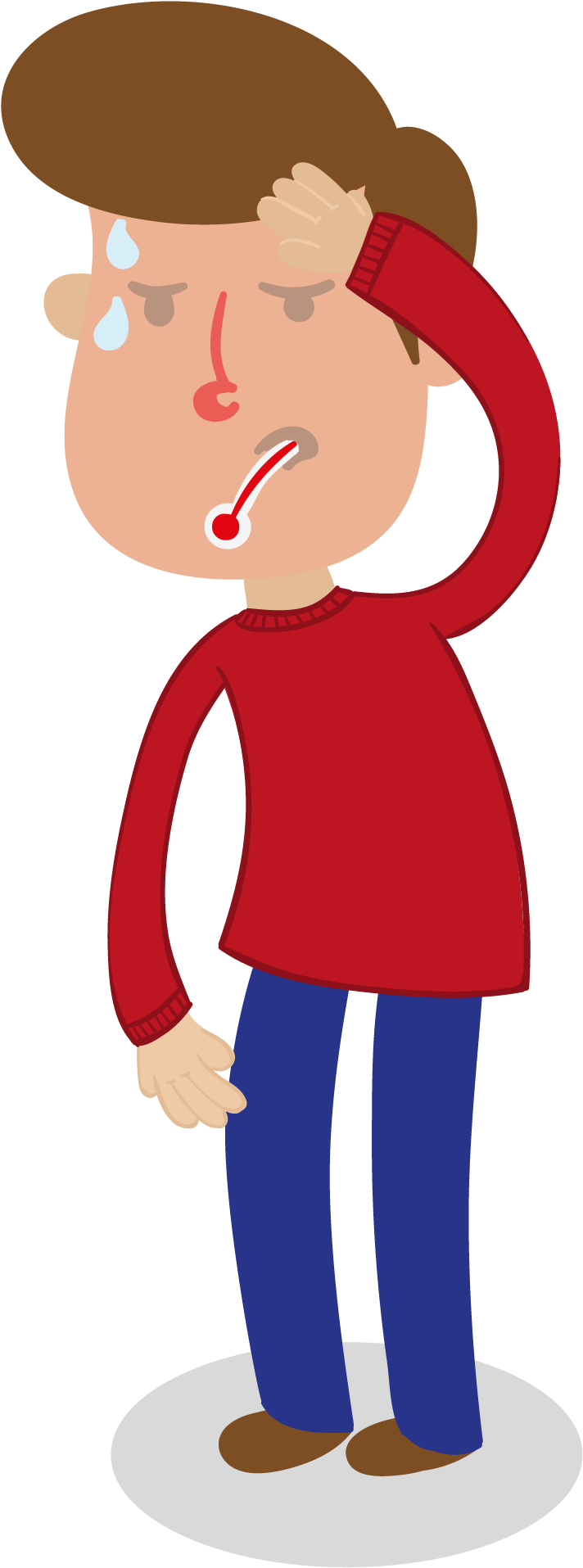 Boy Sick Png - Sick Cartoon Png Transparent (1179x2090), Png Download