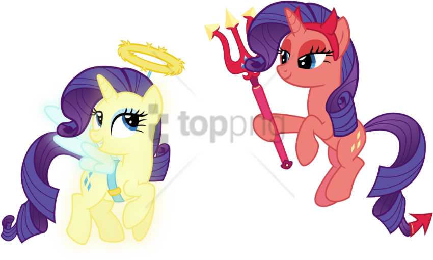 Free Png Rarity Angel And Demon Png Image With Transparent - Devil Rarity (850x510), Png Download